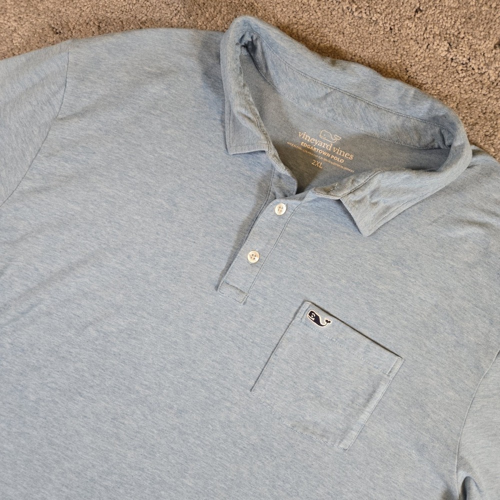 Vineyard Vines‎ Men's Edgartown Pima Cotton Blend Striped Polo Shirt 2XL